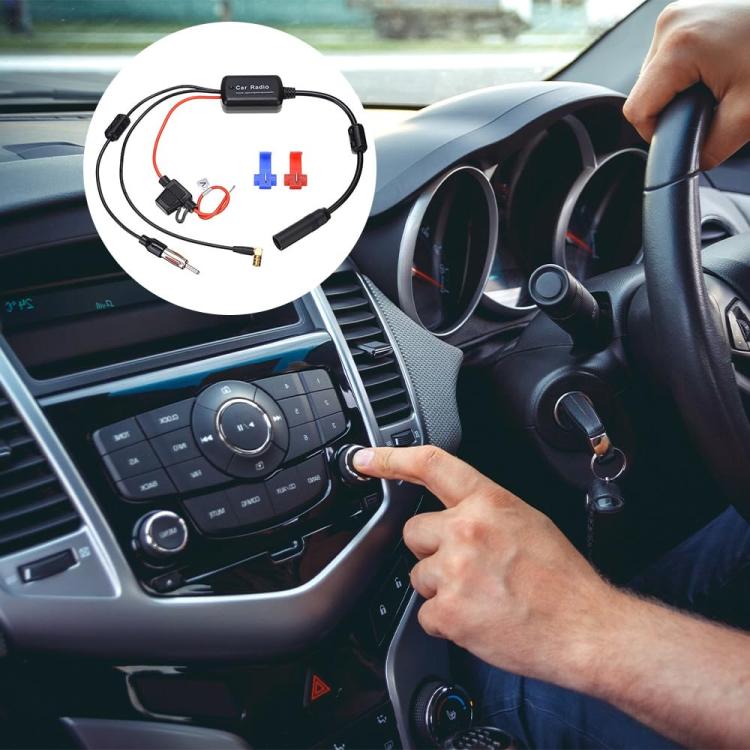 3 In 1 Car Radio FM/AM/DAB Antenna Signal Amplifier - Car Amplifiers by buy2fix | Online Shopping UK | buy2fix