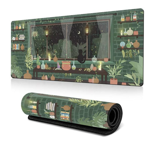 Frog Mouse Pad Cute Green Desk Mat With Non-Slip Rubber Base  For Computer Laptop 300x800x3mm(Pattern 2) - Mouse Pads by buy2fix | Online Shopping UK | buy2fix