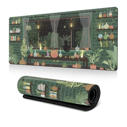 Frog Mouse Pad Cute Green Desk Mat With Non-Slip Rubber Base  For Computer Laptop 400x900x2mm(Pattern 2) - Mouse Pads by buy2fix | Online Shopping UK | buy2fix