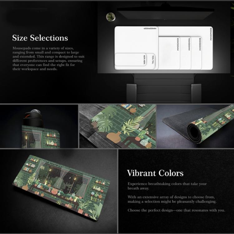 Frog Mouse Pad Cute Green Desk Mat With Non-Slip Rubber Base  For Computer Laptop 300x800x2mm(Pattern 2) - Mouse Pads by buy2fix | Online Shopping UK | buy2fix