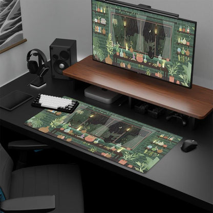 Frog Mouse Pad Cute Green Desk Mat With Non-Slip Rubber Base  For Computer Laptop 300x800x3mm(Pattern 3) - Mouse Pads by buy2fix | Online Shopping UK | buy2fix