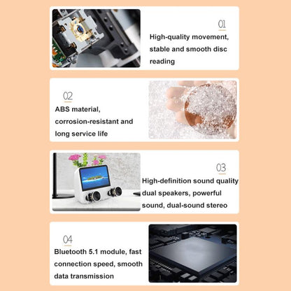 Kecag KC-906 Home Portable Mobile DVD Player VCD Video Player, Spec: AU Plug(White) - DVD & LCD Player by Kecag | Online Shopping UK | buy2fix