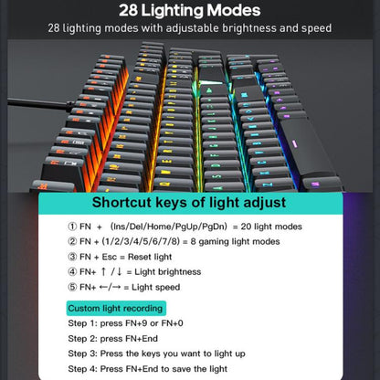 iMICE GK-600 USB Wired RGB Mechanical Metal Gaming Keyboard - Wired Keyboard by iMICE | Online Shopping UK | buy2fix