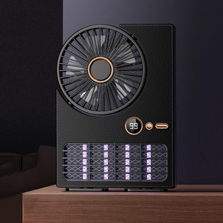 2-in-1 Household Electric Fan Mosquito Killer Lamp LED Digita lDesktop Fan, Color: 3000mAh Black - Electric Fans by buy2fix | Online Shopping UK | buy2fix