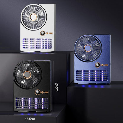 2-in-1 Household Electric Fan Mosquito Killer Lamp LED Digita lDesktop Fan, Color: Plug-in White - Electric Fans by buy2fix | Online Shopping UK | buy2fix