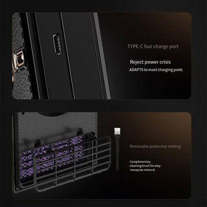 2-in-1 Household Electric Fan Mosquito Killer Lamp LED Digita lDesktop Fan, Color: Plug-in White - Electric Fans by buy2fix | Online Shopping UK | buy2fix