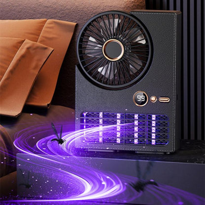 2-in-1 Household Electric Fan Mosquito Killer Lamp LED Digita lDesktop Fan, Color: Plug-in White - Electric Fans by buy2fix | Online Shopping UK | buy2fix