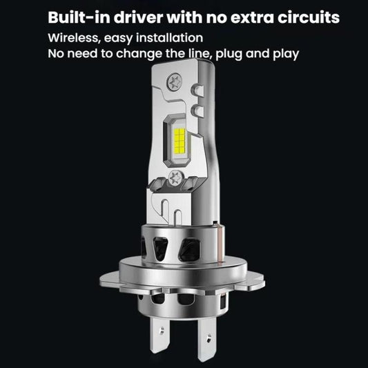 2pcs 6000K Mini Car Plug-in Integrated LED Headlights, Model: H7(White Light) - LED Headlamps by buy2fix | Online Shopping UK | buy2fix