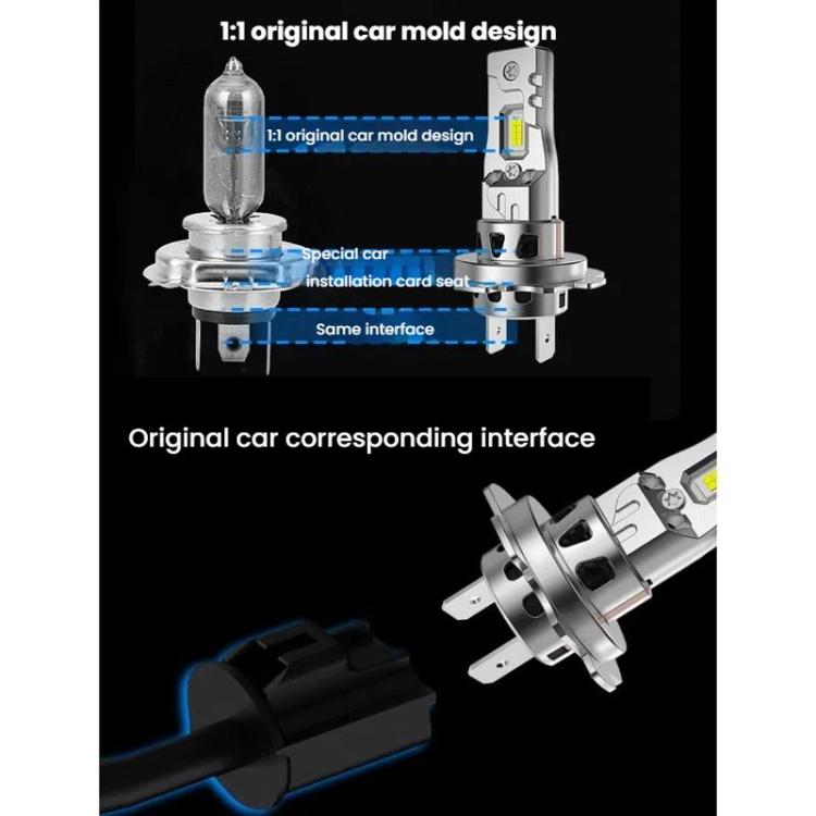 2pcs 6000K Mini Car Plug-in Integrated LED Headlights, Model: H7(White Light) - LED Headlamps by buy2fix | Online Shopping UK | buy2fix