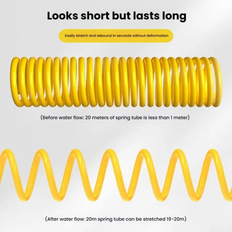 High-pressure Car Wash Sprinkler Household Spray Nozzle Rinse Watering Car Cleaning Tools, Spec: With Connectors+20m Spring Tube - Car Washer & Accessories by buy2fix | Online Shopping UK | buy2fix