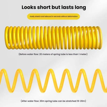 High-pressure Car Wash Sprinkler Household Spray Nozzle Rinse Watering Car Cleaning Tools, Spec: With Connectors+10m Spring Tube - Car Washer & Accessories by buy2fix | Online Shopping UK | buy2fix