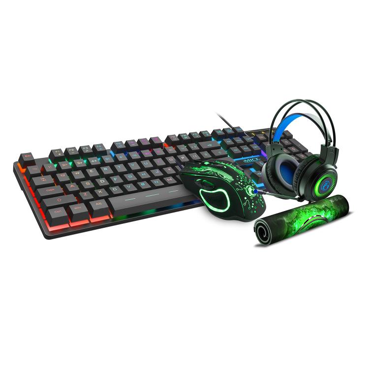 iMICE GK-490 4 In 1 Wired Hovering Illuminated Gaming Keyboard Mouse Headset Set - Wired Keyboard by iMICE | Online Shopping UK | buy2fix