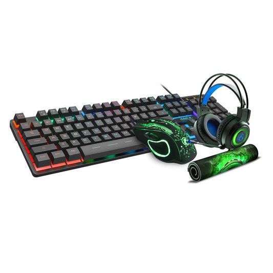 iMICE GK-490 4 In 1 Wired Hovering Illuminated Gaming Keyboard Mouse Headset Set - Wired Keyboard by iMICE | Online Shopping UK | buy2fix