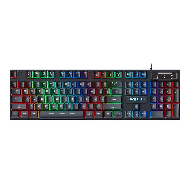 iMICE GK-490 4 In 1 Wired Hovering Illuminated Gaming Keyboard Mouse Headset Set - Wired Keyboard by iMICE | Online Shopping UK | buy2fix