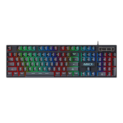 iMICE GK-490 4 In 1 Wired Hovering Illuminated Gaming Keyboard Mouse Headset Set - Wired Keyboard by iMICE | Online Shopping UK | buy2fix
