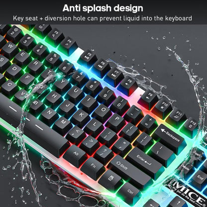iMICE AN-350 Suspended Keycaps Mechanical Feeling Glowing Wired Gaming Keyboard and Mouse Set(White) - Wired Keyboard by iMICE | Online Shopping UK | buy2fix