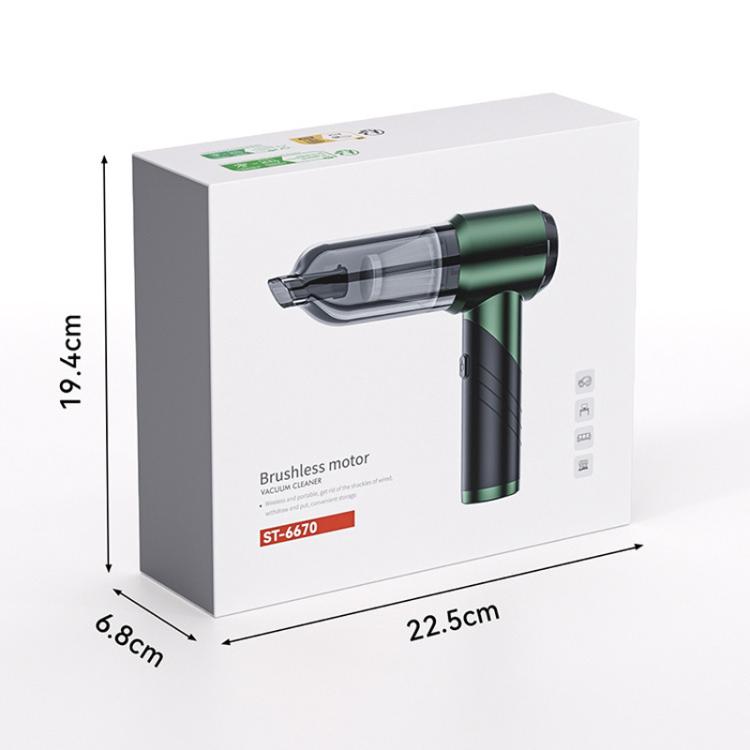 SUITU ST-6670 Handheld Small Brushless Suction Power Foldable Cordless Car Vacuum Cleaner(Dark Green) - Vacuum Cleaner by SUITU | Online Shopping UK | buy2fix