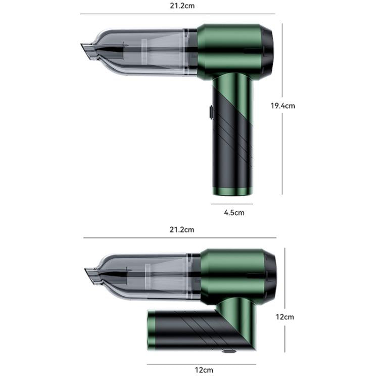 SUITU ST-6670 Handheld Small Brushless Suction Power Foldable Cordless Car Vacuum Cleaner(Dark Green) - Vacuum Cleaner by SUITU | Online Shopping UK | buy2fix