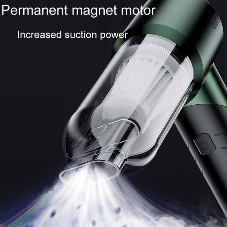 SUITU ST-6670 Handheld Small Brushless Suction Power Foldable Cordless Car Vacuum Cleaner(Dark Green) - Vacuum Cleaner by SUITU | Online Shopping UK | buy2fix