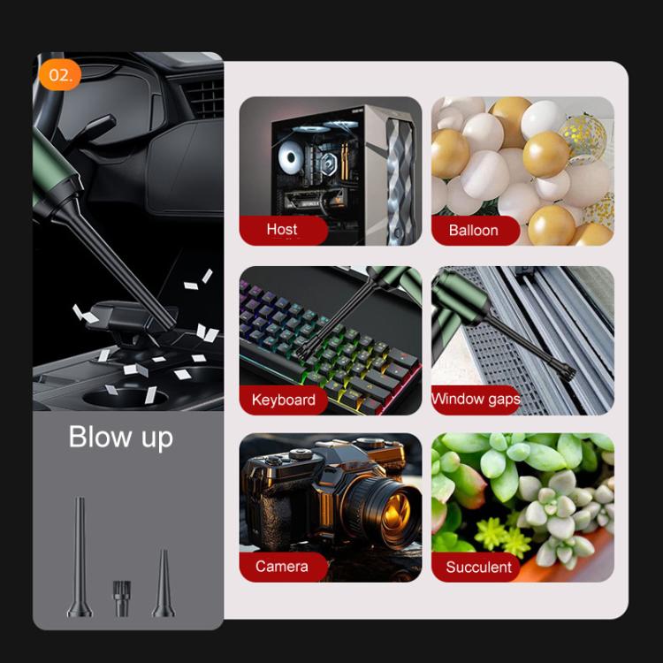 SUITU ST-6670 Handheld Small Brushless Suction Power Foldable Cordless Car Vacuum Cleaner(Dark Green) - Vacuum Cleaner by SUITU | Online Shopping UK | buy2fix