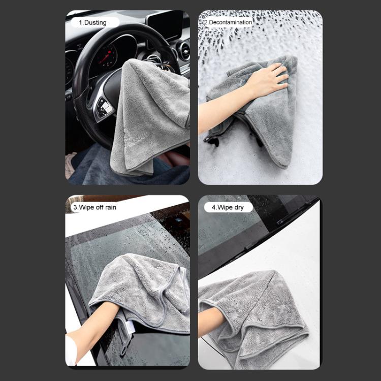 30 x 60cm SUITU ST-9009 Double-Sided Fleece Thickened Water Absorbent Quick Drying Car Wash Towel - Car washing supplies by SUITU | Online Shopping UK | buy2fix