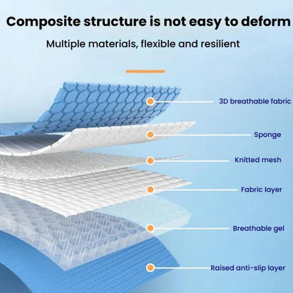 45x42x3.5cm Car Honeycomb Gel Seat Cushion Breathable Ice Silk Cushion(Black) - Seat Accessories by buy2fix | Online Shopping UK | buy2fix