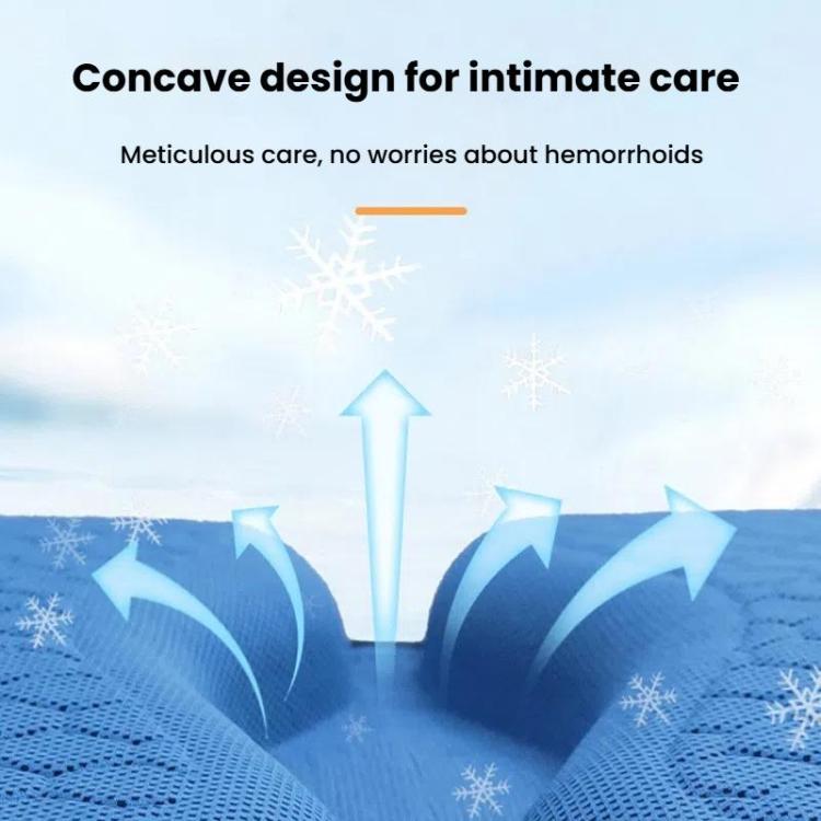 45x42x3.5cm Car Honeycomb Gel Seat Cushion Breathable Ice Silk Cushion(Black) - Seat Accessories by buy2fix | Online Shopping UK | buy2fix