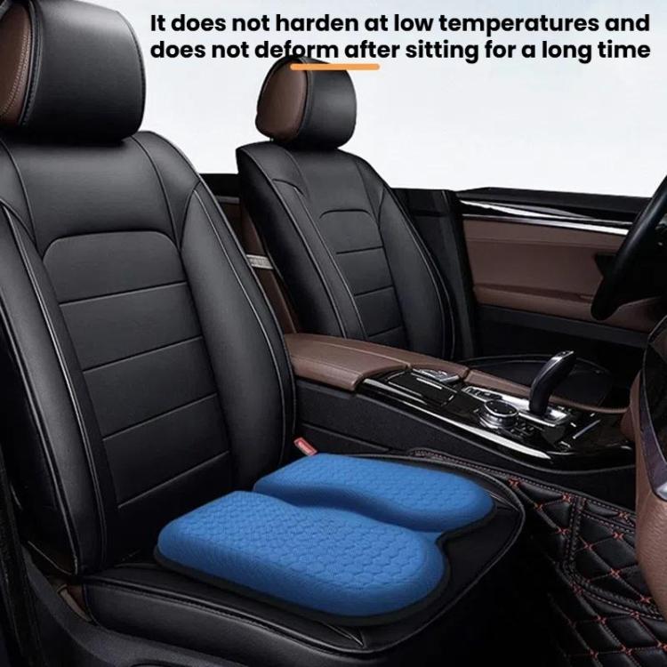 45x42x3.5cm Car Honeycomb Gel Seat Cushion Breathable Ice Silk Cushion(Black) - Seat Accessories by buy2fix | Online Shopping UK | buy2fix