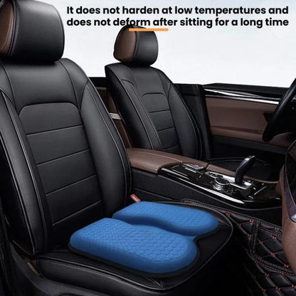 45x42x3.5cm Car Honeycomb Gel Seat Cushion Breathable Ice Silk Cushion(Black) - Seat Accessories by buy2fix | Online Shopping UK | buy2fix