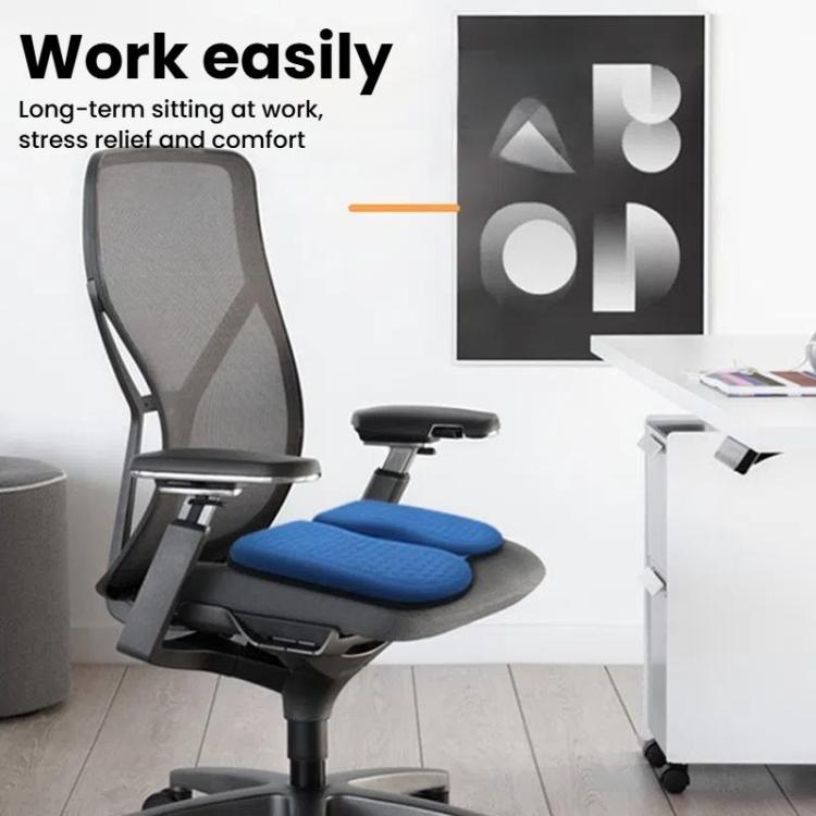 45x42x3.5cm Car Honeycomb Gel Seat Cushion Breathable Ice Silk Cushion(Black) - Seat Accessories by buy2fix | Online Shopping UK | buy2fix