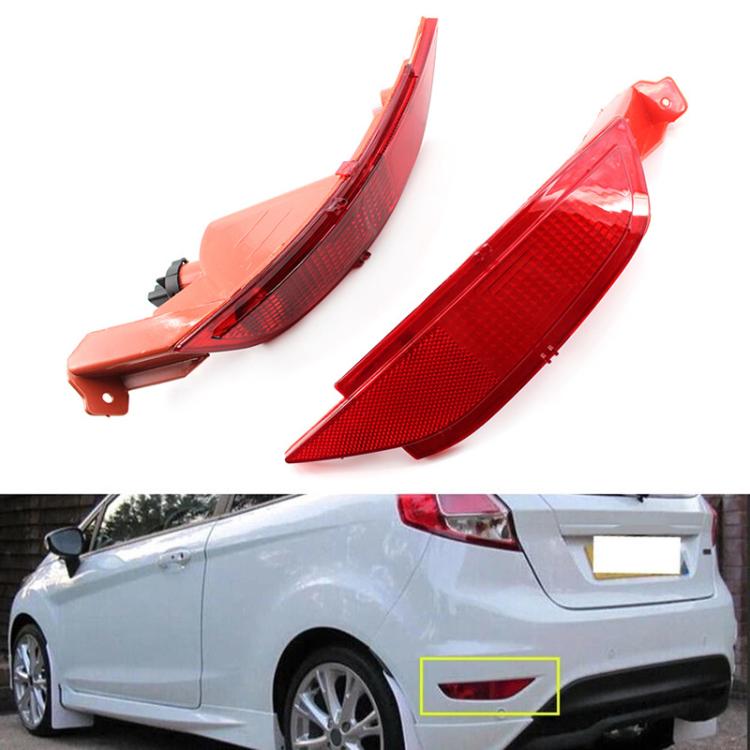 For Ford Fiesta 2009-2015 Hatchback Rear Bumper Fog Lights Tail Lamp Reflector OE 8A6115500AB, Style: Red Right - Fog / Driving Lights by buy2fix | Online Shopping UK | buy2fix