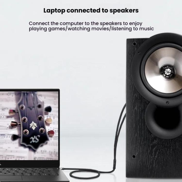 VEGGIEG 3.5mm 3.5 To 2RCA Audio Cable Cell Phone Computer Speaker Connection Cable, Length: 2m - RCA Cable by VEGGIEG | Online Shopping UK | buy2fix