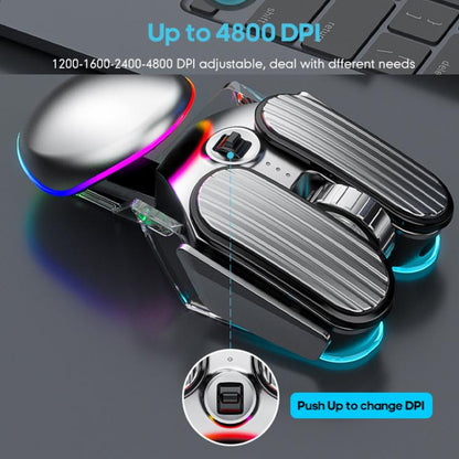 IMICE T800 Rechargeable Bluetooth Dual Mode Wireless Gaming Mice RGB Lighting Plating Mouse(Black) - Wireless Mice by iMICE | Online Shopping UK | buy2fix