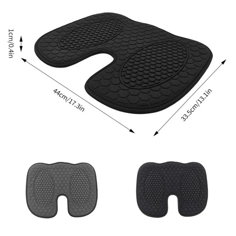 33.5x44x1cm Car Gel Cooling Breathable Chair Cushion(Black) - Seat Accessories by buy2fix | Online Shopping UK | buy2fix