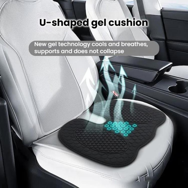 33.5x44x1cm Car Gel Cooling Breathable Chair Cushion(Black) - Seat Accessories by buy2fix | Online Shopping UK | buy2fix