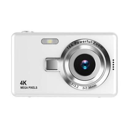 Q12 4K Pixel High Definition Digital Camera Portable Mini Photo Card Camera CCD(White) - Video Cameras by buy2fix | Online Shopping UK | buy2fix