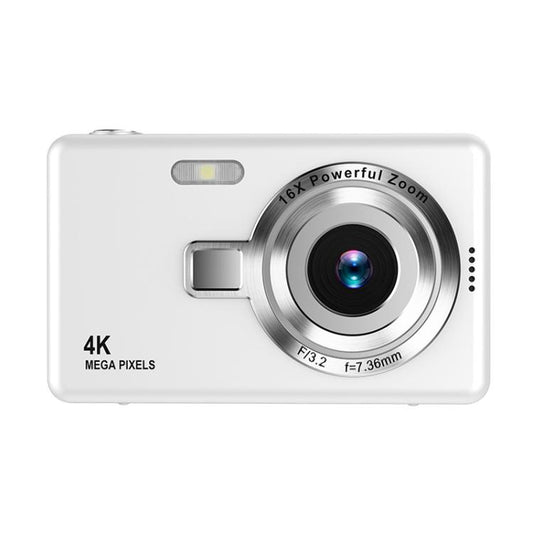 Q12 4K Pixel High Definition Digital Camera Portable Mini Photo Card Camera CCD(White) - Video Cameras by buy2fix | Online Shopping UK | buy2fix