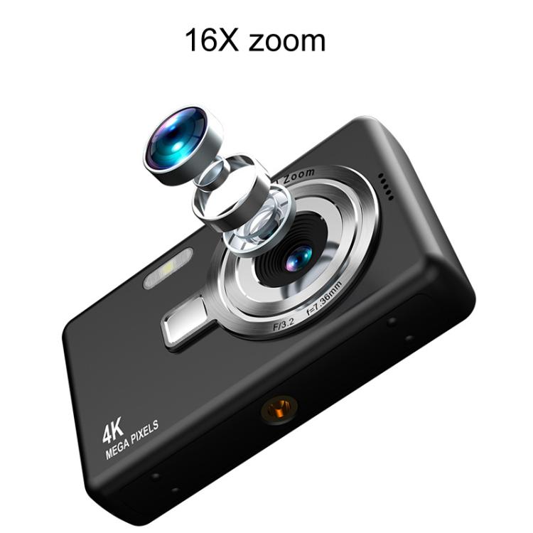 Q12 4K Pixel High Definition Digital Camera Portable Mini Photo Card Camera CCD(Gray) - Video Cameras by buy2fix | Online Shopping UK | buy2fix