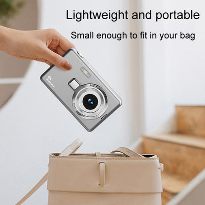 Q12 4K Pixel High Definition Digital Camera Portable Mini Photo Card Camera CCD(Gray) - Video Cameras by buy2fix | Online Shopping UK | buy2fix