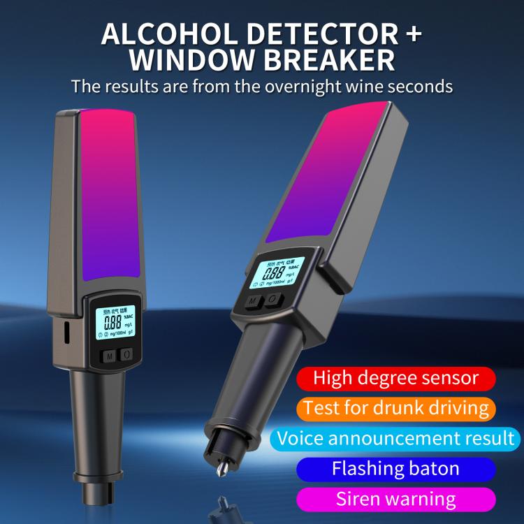 HD Digital Display Blow-type Alcohol Tester with Flashing Emergency Light(803) - Breath Alcohol Tester by buy2fix | Online Shopping UK | buy2fix