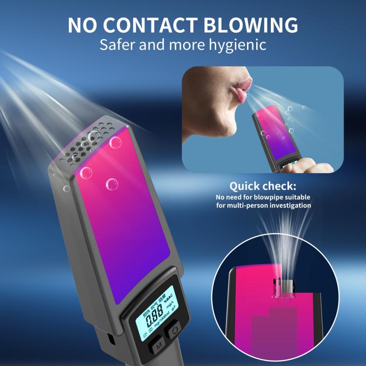 HD Digital Display Blow-type Alcohol Tester with Flashing Emergency Light(803) - Breath Alcohol Tester by buy2fix | Online Shopping UK | buy2fix