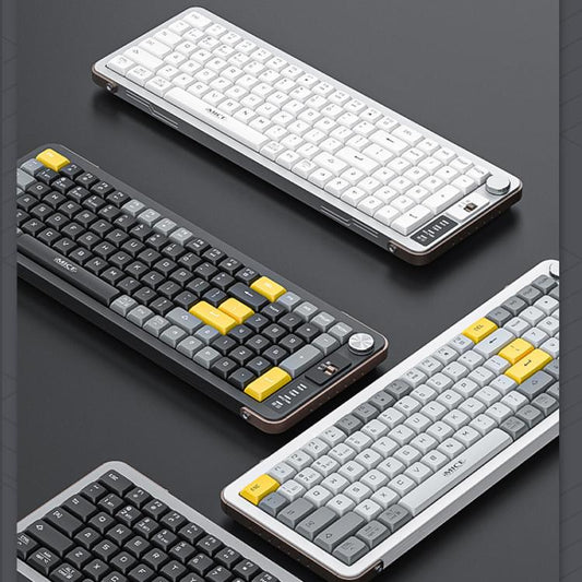 IMICE AN-800 Wireless Bluetooth Dual Mode Scissor Foot Structure Silent Keyboard(White Gray Orange) - Wireless Keyboard by iMICE | Online Shopping UK | buy2fix