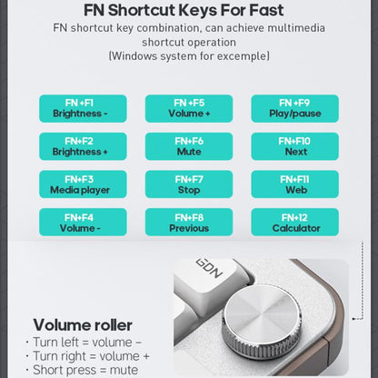 IMICE AN-800 Wireless Bluetooth Dual Mode Scissor Foot Structure Silent Keyboard(White) - Wireless Keyboard by iMICE | Online Shopping UK | buy2fix