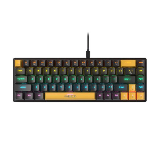 iMICE GK-690 Type-C Wired Mechanical Keyboard(Black Yellow)
