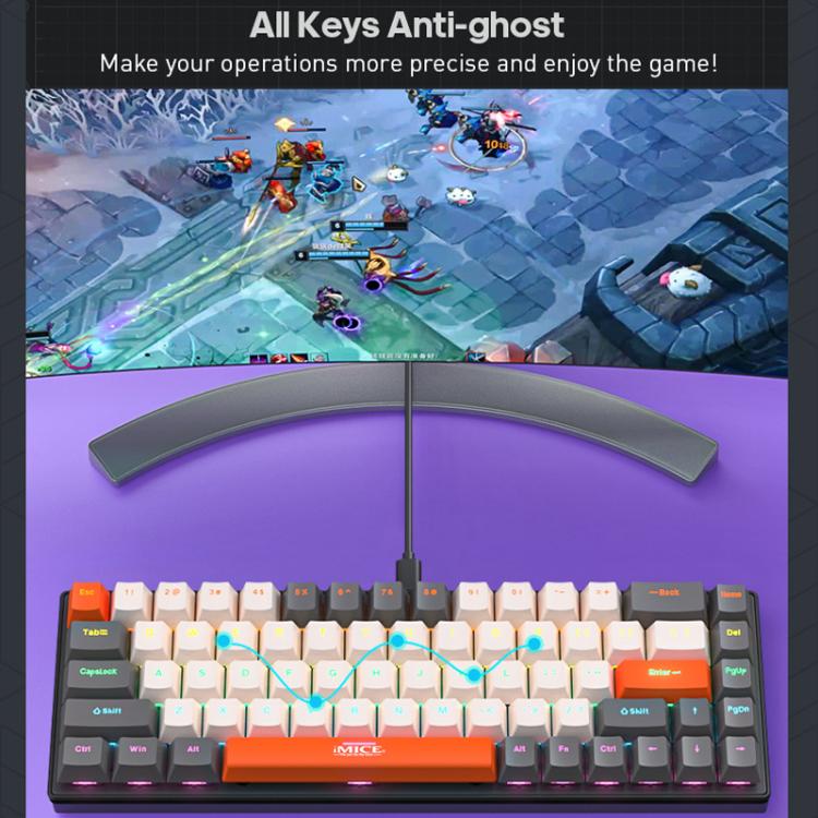 iMICE GK-690 Type-C Wired Mechanical Keyboard(White) - Wired Keyboard by iMICE | Online Shopping UK | buy2fix