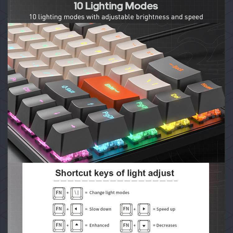 iMICE GK-690 Type-C Wired Mechanical Keyboard(Black) - Wired Keyboard by iMICE | Online Shopping UK | buy2fix