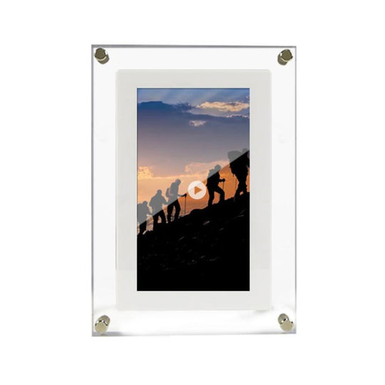 10.1 inch Transparent Acrylic Digital Photo Frame Video Picture Music Player Electronic Album Gift(AU Plug)