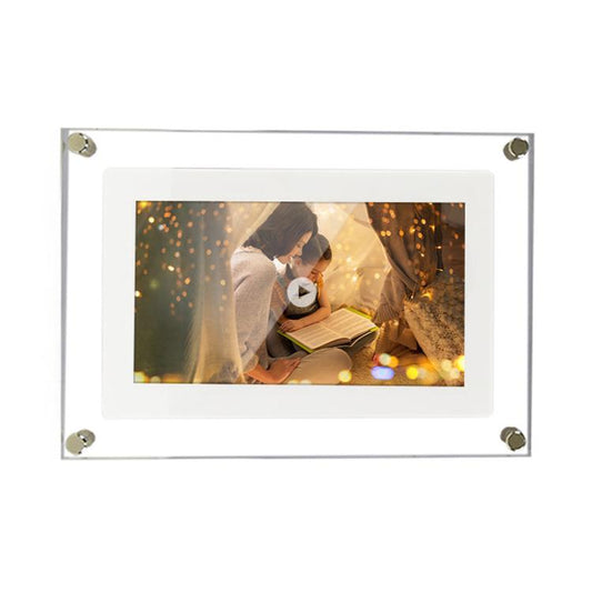 10.1 inch Transparent Acrylic Digital Photo Frame Video Picture Music Player Electronic Album Gift(UK Plug) - 11 inch Below by buy2fix | Online Shopping UK | buy2fix
