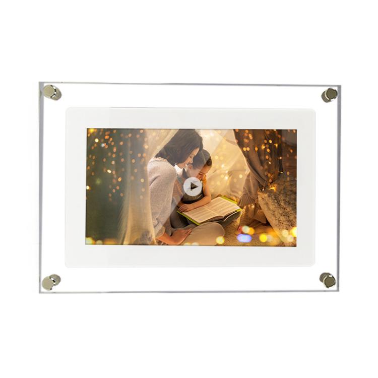 10.1 inch Transparent Acrylic Digital Photo Frame Video Picture Music Player Electronic Album Gift(EU Plug) - 11 inch Below by buy2fix | Online Shopping UK | buy2fix