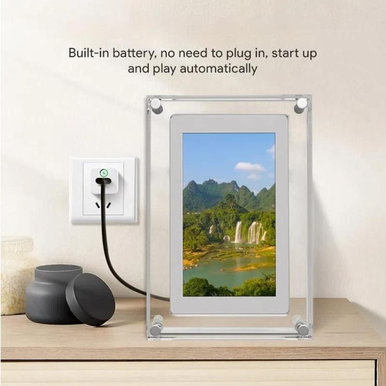 10.1 inch Transparent Acrylic Digital Photo Frame Video Picture Music Player Electronic Album Gift(US Plug) - 11 inch Below by buy2fix | Online Shopping UK | buy2fix